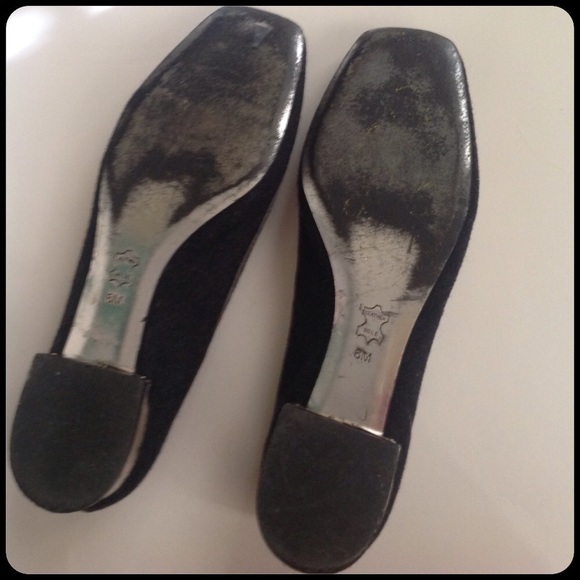 ❤️HP Tory Burch Wool Ballet Flats Silver Logo - Picture 3 of 4