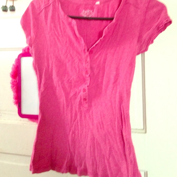 Pink button up tshirt - Picture 1 of 1