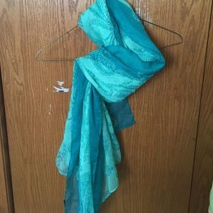 Paisley turquoise scarf