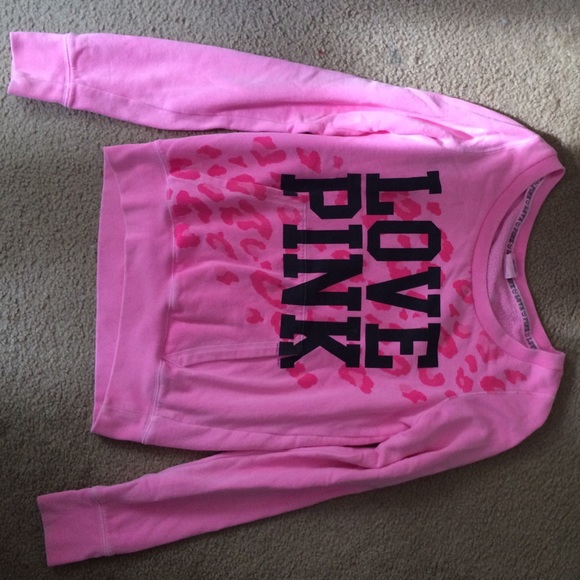 Victoria secret neon pink crew neck!