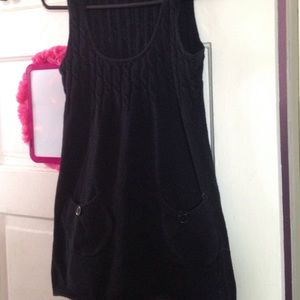 Black knit tank top