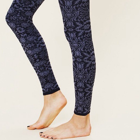 Free People sweater leggings - navy floral combo - Picture 2 of 2