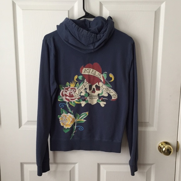 Ed Hardy look alike zip-up - Picture 3 of 4