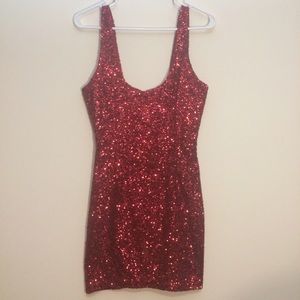 🍸Red Sequin Mini