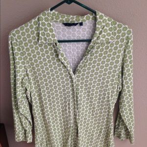 Boden top v-neck button down. cute pouch inc.