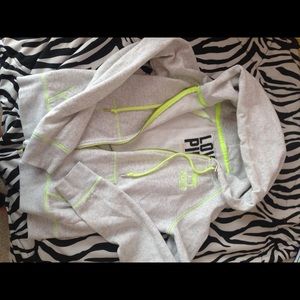 Limited edition victoria secret gray zip up