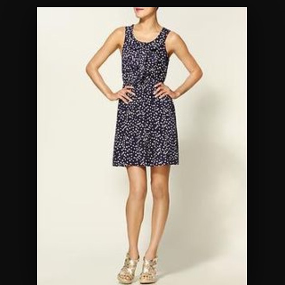 YA Los Angeles Navy & White Polka Dot Mini