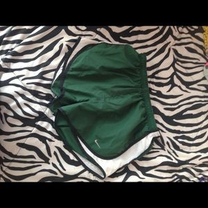 Green Nike shorts