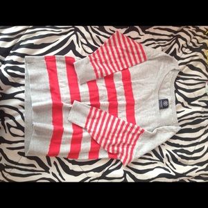 American Eagle red and gray sweater