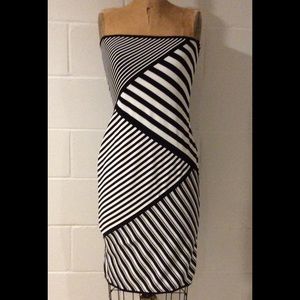 Stunning Herve Leger black and white dress