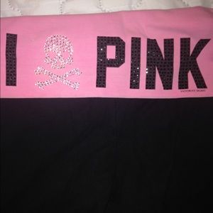 VS PINK bling flare yoga pants