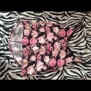 Floral bow back tank top