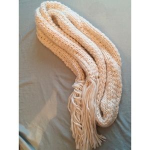 Urban outfitters cream knitted scarf