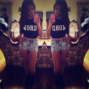 LA Hearts 'WORD' crop tee