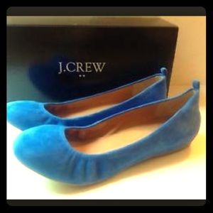 NEW in box J Crew cornflower blue ballet flats.