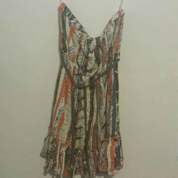 Earth tone strapless  dress