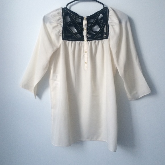 Rachel Roy Navy & Cream Blouse