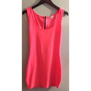 Hot pink tight dress