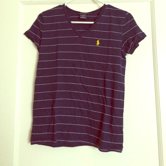 Classic polo sport v neck tee in navy