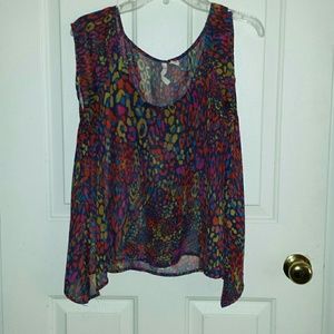 Colorful Cheetah Print top