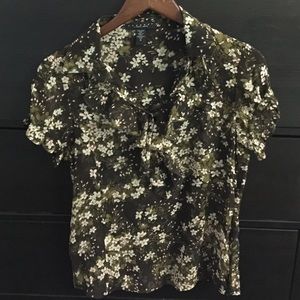 Shirt sleeve silk shirt