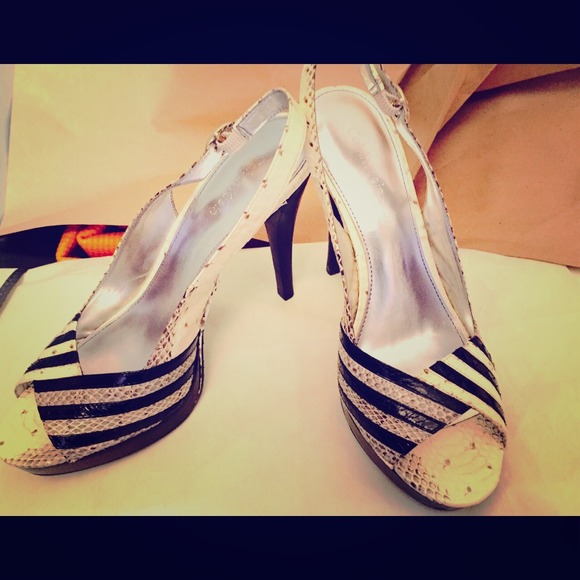 Calvin Klein open toe pumps