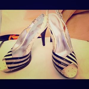 Calvin Klein open toe pumps