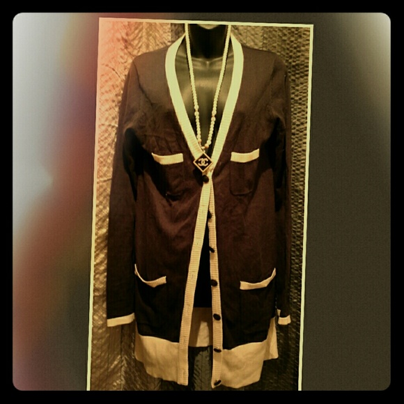 Nautical style cardigan black