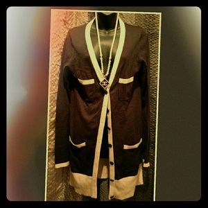 Nautical style cardigan black