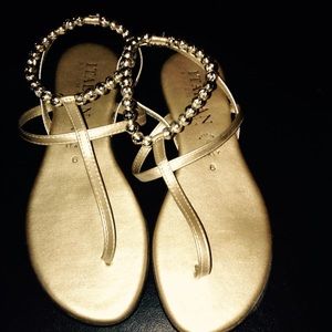 Gold Italian Shoemaker sandals