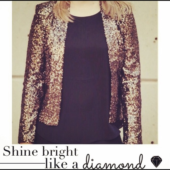 Gold Sequin Blazer!