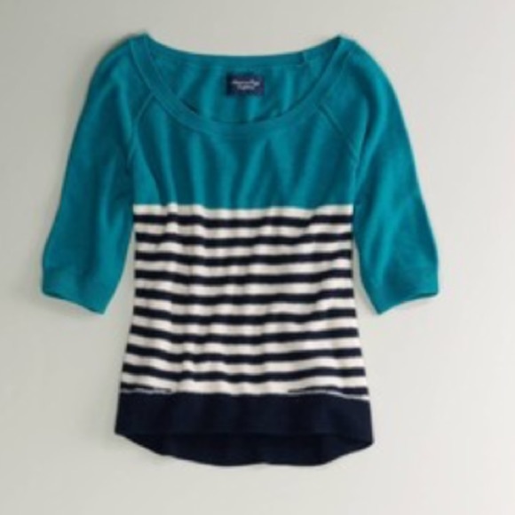 Navy blue and white sweater