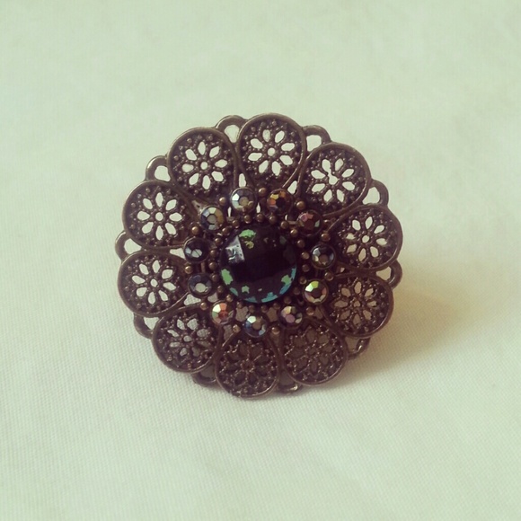 ❌sold Brass flower ring