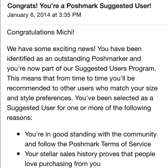 POSH AMBASSADOR / SUGGESTED USER - Picture 2 of 4