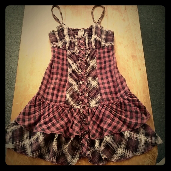 Grungy plaid dress