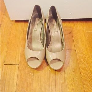 nude heels super easy to walk in!