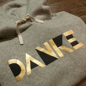 J.Crew Hooded "Danke" Sweatshirt - Fits S/M