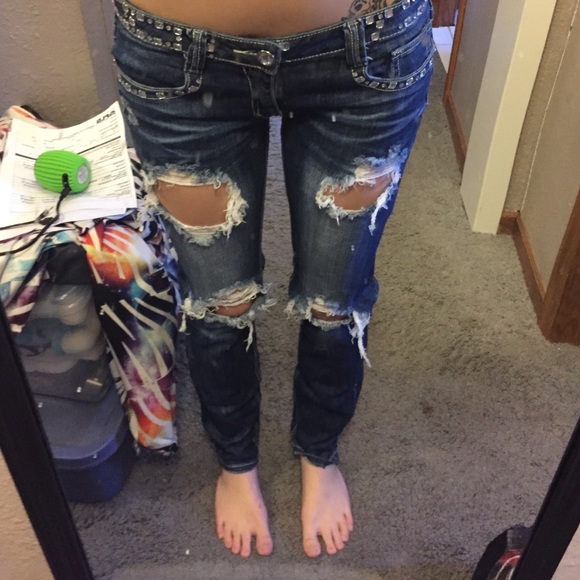 size 7 Machine jeans
