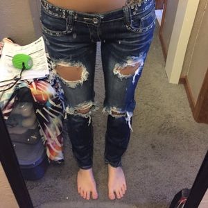 size 7 Machine jeans