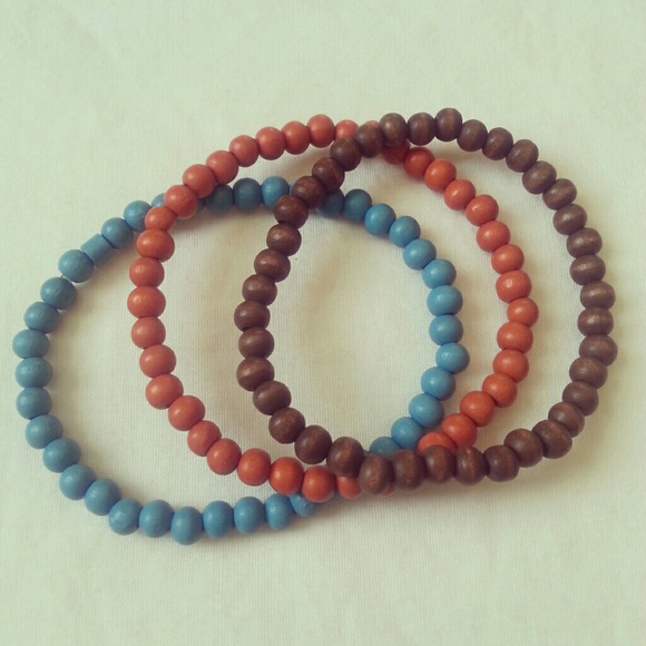 Three stretch bracelets