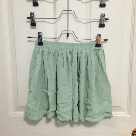 brandy melville mint skater skirt