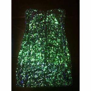 Green/ Blue Sequin Dress