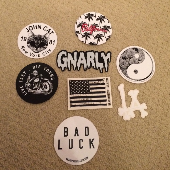 Set of 8 BRANDY STICKERS