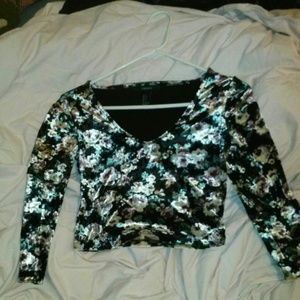 forever 21 floral crop top