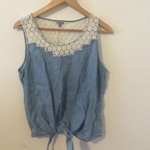 Denim and Lace Tank