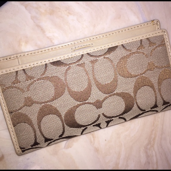 Authentic Coach checkbook holder or wallet