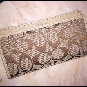 Authentic Coach checkbook holder or wallet
