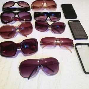 9 pair of sunglasses and 3 iPhone cases. Great !!