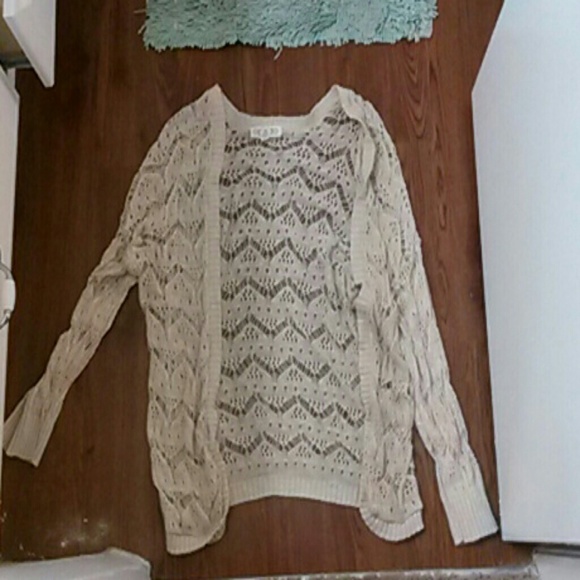 Pink rose crochet cardigan