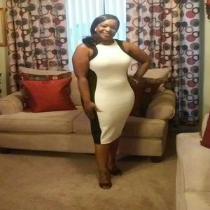 Maggey London Black and white dress